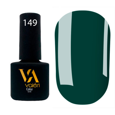 Гель-лак Valeri color №149 (Холодный темно-зеленый, эмаль), 6 ml
