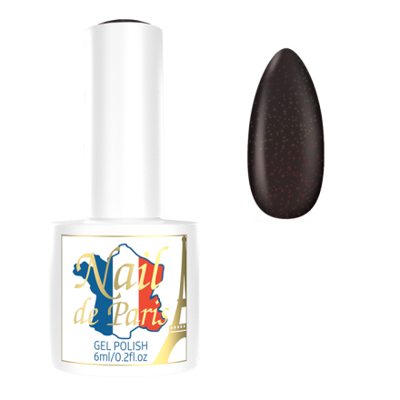 082-Гель лак Nail de Paris Чорний з шимером 6 мл