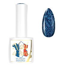 088-Гель лак Nail de Paris Синій з блискітками 6 мл