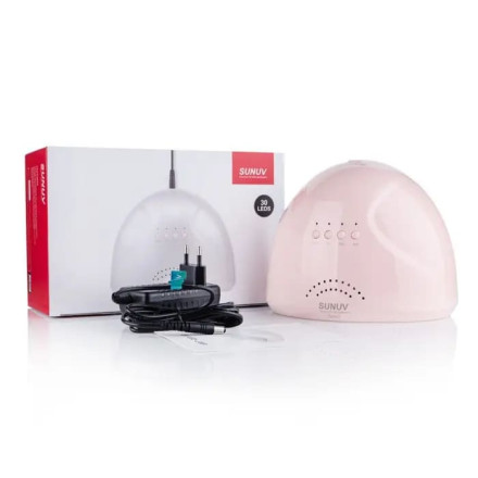 LED+UV лампа для манікюру SUNUV SUN1 PINK 48W (оригінал)