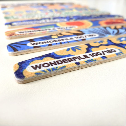 Пилка Wonderfile "Полумесяц" с принтом на деревянной основе на пене 100/180