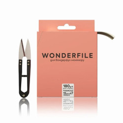 Файл-стрічка з ножицями Wonderfile для пилки 130*15 мм, 180 гр 7 м.