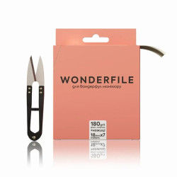 Файл-стрічка з ножицями Wonderfile для пилки 160*18 мм, 180 гр 7 м.