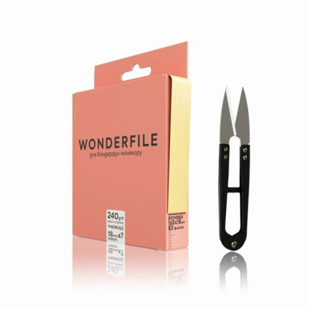 Файл-стрічка з ножицями Wonderfile для пилки 160*18 мм, 240 гр 7 м.