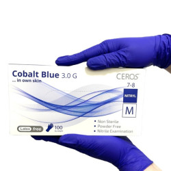 Перчатки нитриловые CEROS Cobalt Blue 3.0g, размер M