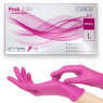 Рукавички нітрілові CEROS Pink 3.5g, розмір L