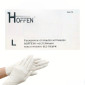 Перчатки нитриловые HOFFEN нестерильные текстурированные без пудры, белые L