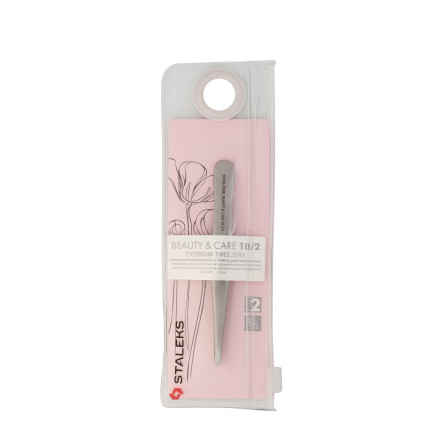 Пінцет для брів BEAUTY & CARE 10 TYPE 2 (вузькі прямі кромки)