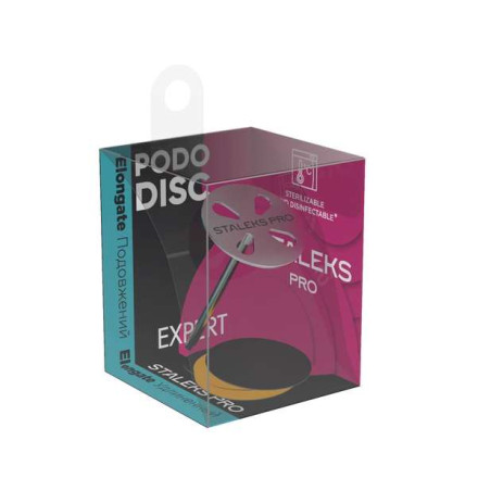 Диск педикюрный удлиненный PODODISC STALEKS PRO M в комплекте с сменным файлом 180 грит 5 шт (20 мм) (PDLset-20)