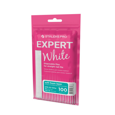 Сменные файлы белые для пилки прямой на мягкой основе EXPERT 20 100 грит (30 шт) (DFE-20-100w)