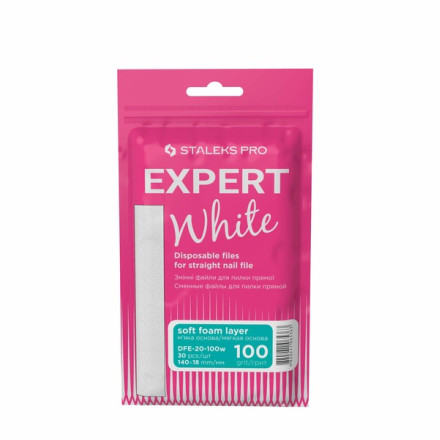 Сменные файлы белые для пилки прямой на мягкой основе EXPERT 20 100 грит (30 шт) (DFE-20-100w)