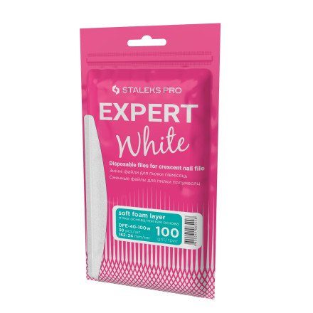 Сменные файлы белые для пилки полумесяц на мягкой основе EXPERT 40 100 грит (30 шт) (DFE-40-100w)