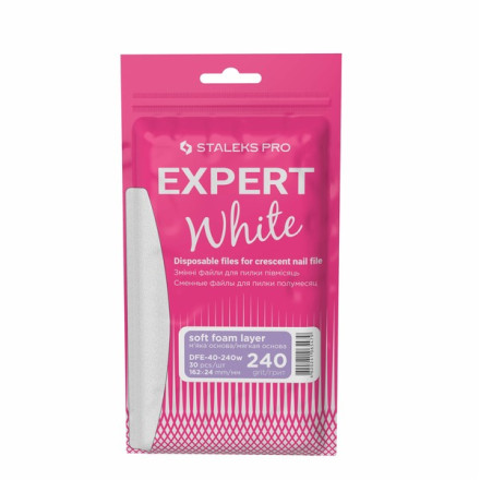 Сменные файлы белые для пилки полумесяц на мягкой основе EXPERT 40 240 грит (30 шт) (DFE-40-240w)