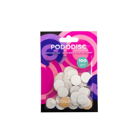 Сменные файлы белые PODODISC STALEKS PRO S 100 грит (50 шт) (PDF-15-100w)