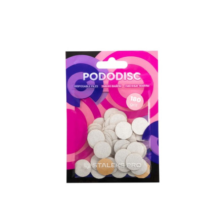 Сменные файлы белые PODODISC STALEKS PRO S 180 грит (50 шт) (PDF-15-180w)