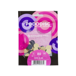 Сменные файлы на мягкой основе для педикюрного диска PODODISC STALEKS PRO S 80 грит (50 шт) (PDFS-15-80)