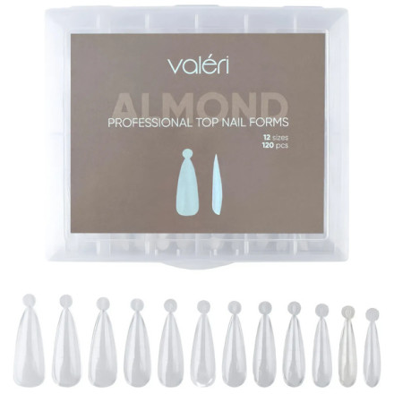 Верхние формы для моделирования ногтей Valeri Almond (120 шт./уп.)