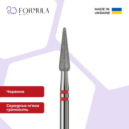Алмазна фреза Formula Profi Premium «Крапля закруглена» 3.0 red