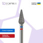 Алмазна фреза Formula Profi Premium «Крапля закруглена» 5.0 blue + red Алмазна фреза Formula Profi Premium «Крапля закруглена» 5.0 blue + red