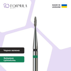 Алмазная фреза Formula Profi Premium «Пламя острое» 1.0 black + green