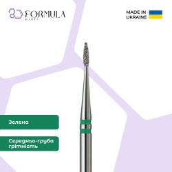 Алмазна фреза Formula Profi Premium «Полум'я гостре» 1.0 green