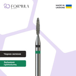 Алмазна фреза Formula Profi Premium «Полум'я гостре» 1.4 black + green