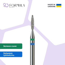 Алмазна фреза Formula Profi Premium «Полум'я гостре» 1.6 green + blue