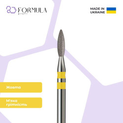 Алмазна фреза Formula Profi Premium «Полум'я гостре» 2.1 yellow