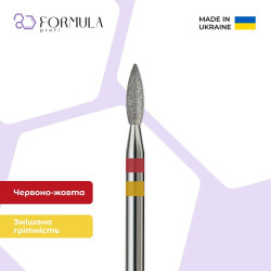 Алмазная фреза Formula Profi Premium «Пламя острое» 2.3 red + yellow