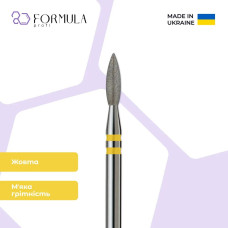 Алмазна фреза Formula Profi Premium «Полум'я гостре» 2.3 yellow