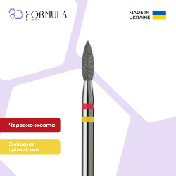 Алмазна фреза Formula Profi Premium «Полум'я гостре» 2.5 red + yellow