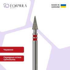 Алмазна фреза Formula Profi Premium «Конус гострий» 3.0 red