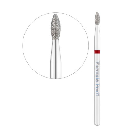 Фреза Formula Profi алмазна почка гостра червона діаметр 2.1 мм Фреза Formula Profi алмазна почка гостра червона діаметр 2.1 мм