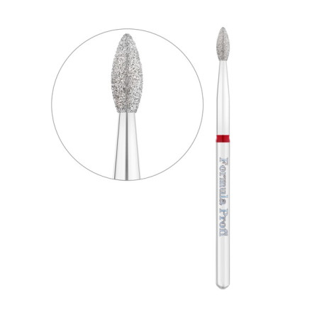 Фреза Formula Profi алмазна почка гостра червона діаметр 2.3 мм Фреза Formula Profi алмазна почка гостра червона діаметр 2.3 мм