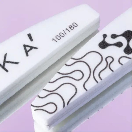 Баф для нігтів DNKa Half Moon 100/180 грит, 10 шт.