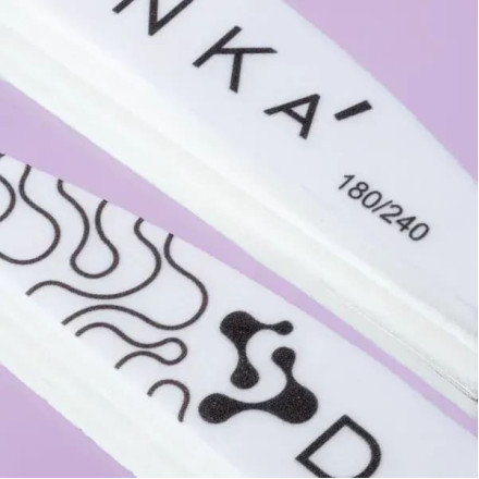 Баф для нігтів DNKa Half Moon 180/240 грит, 10 шт.